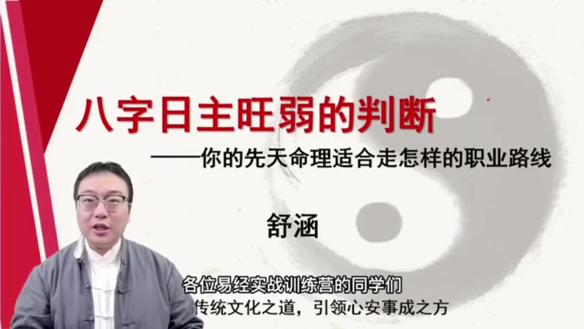 舒涵60天易经课-日主旺衰的判断